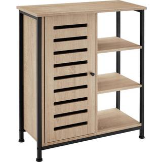 Skænk 71x32x82cm - Industrielt lyst træ, egetræ Sonoma,Dørhængsel til venstre