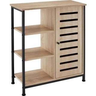 Skænk 71x32x82cm - Industrielt lyst træ, egetræ Sonoma,Dørhængsel til højre
