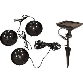 Starhandel - Solcellebelysning - Solcelle -dekoration Vandlys - sort - 7 cm