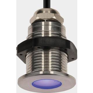 Spotlight NauticLED CL03, indbygget, rustfrit stål, LED, 10 - 30 V, 0.6 W, Ø30 mm, med blåt skær