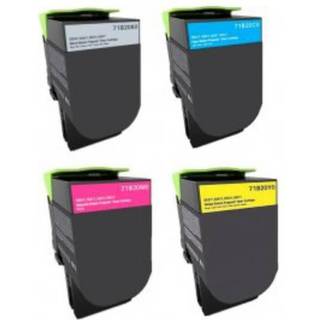 Kompatibel toner Lexmark CS317 / CS417 - 71B20K0, 4 stk. rabatpakke 9900 sider