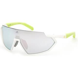 Adidas Sport Mand SP0041 24C Solbriller Injiceret Hvid Grå Maske Normal Spejl