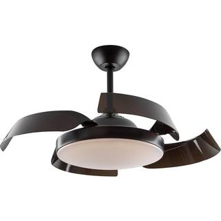 Enzo LED-loftventilator, dæmpbar, CCT, sort