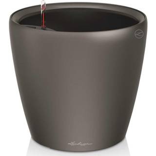 Lechuza Classico Premium LS indendørs krukke til blomster med selvvandingssystem Charcoal metallic Ø35 x H33 cm