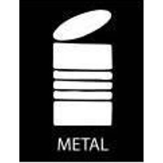 Piktogram til Metal 12 x 12 cm Fritlagt hvid (113)