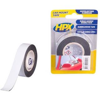 HPX dobbeltklæbende tape sort 19mm x 2m