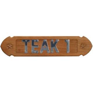 Navneskilt båd / bådskilt Roca, teak, 51 x 11.4 cm, nedsænket, godkendt til båd