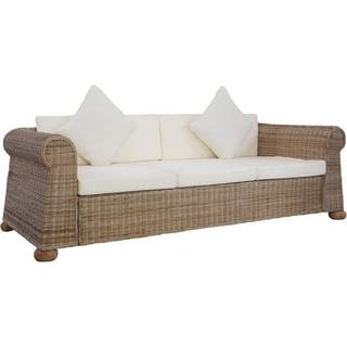 3-personers sofa med hynder naturlig rattan