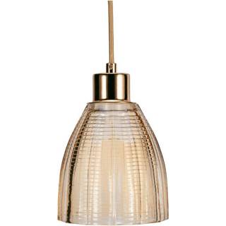 Lille pendel lampe i strålende guld af glas