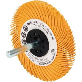 Bristle radialbørste BB-ZS P80 gul 75mm 6mm skaft