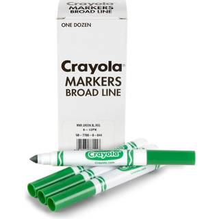 Crayola Broad Line Markers - Green (12CT) mark?rer til b?rnebulk -forsyninger til l?rere Nontoksisk mark?rp?fyldning med genanvendelig kasse