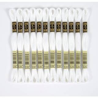 DMC Mouliné Spécial 25 Broderigarn, Ensfarvet, Neutrale nuancer Blanc Indhold: 100% Bomuld Effekt: Ensfarvet Længde/tykkelse: 8 meter, 6-trådet Vask: 95 °C / Tåler ikke tørretumbling.