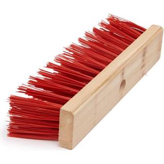 Egen Import Rød poly gadekost 40 cm. korte børster