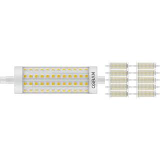 Fordelspakke 10x Ledvance LED Line R7s Dobbelt Ended 118mm 15W 2000lm - 827 ekstra varm hvid | dæmpbar - erstatter 125W