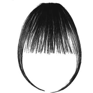 Clip in Bangs 100% Human Hair Wispy Bangs Clip in Hair Extensions Black Air Bangs Fringe med templer Hårstykker til kvinder Buede smell til dagli
