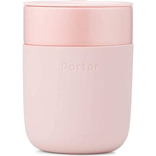 W&P Porter rejser kaffekrus med beskyttende silikone ?rme | 12 ounce r?dme | Genanvendelig kop til kaffe eller te | B?rbar keramisk krus med BPA-