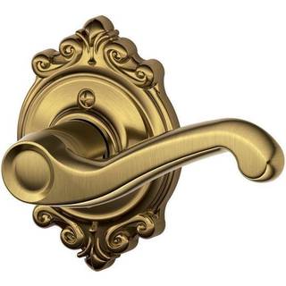 Schlage Schlage Högerhänt spak med Schlage Trim-icke-svängande lås antik mässing (F170 FLA 609 BRK RH)