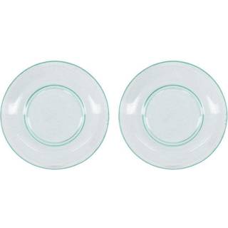 House Doctor Rain Tallerken 2-pak 21,5 Cm - Asietter Glas Aqua - 262680002