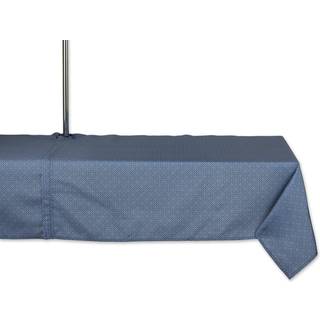DII French Blue Tonal Gitter Print Outdoor Tablehloth med lynlås
