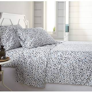 Southshore Fine Living Inc. Botanical Leaves Collection 3-delt 14-tommer Deep Pocket Sheet Set Easy Care Krympning Gratis s?t med 1 fladt ark mon