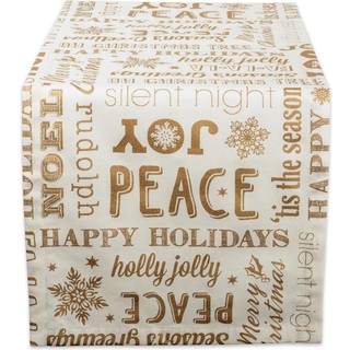 Dii Gold Christmas Collage Table Runner