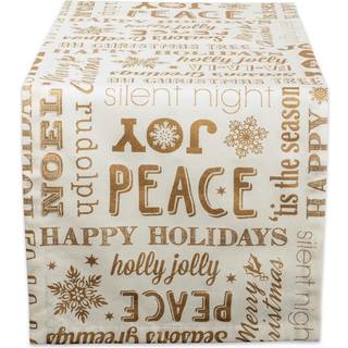 Dii Gold Christmas Collage Table Runner