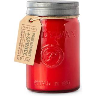 Paddywax Duftende Relish Collection Soy Wax Artisan Candle in Glass Jar med l?g 9,5-ounce granat?ble + gran
