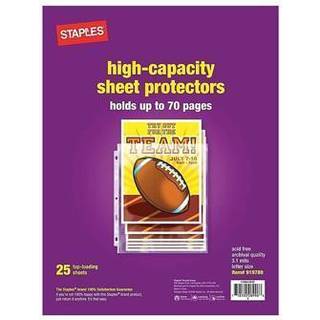 Staples 919789 Beskyttere med h?j kapacitetsark 25/pakke (15944)