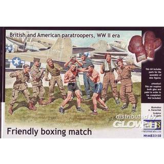 Friendly boxing match.Brit.+Amer.paratro