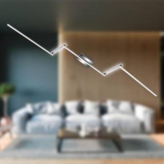 LED-loftlampe Staff, sølv, 3.000 K