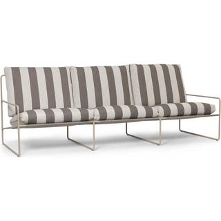 Ferm Living Desert Stripe Sofa Cashmere/brun 3-pers - Bænke Stål Chokolade - 1104267305