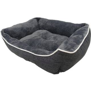 Komfortseng til hund firkantet Classic "ARNO grå - Grey - 62 x 50 x 17 cm