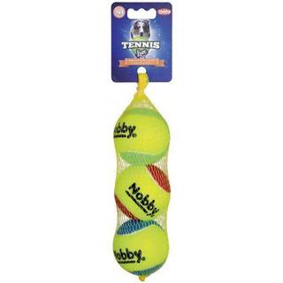 Tennisball assorted M 6,5 cm; Net of 3 pcs