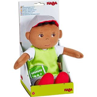 Haba snuger bl?d dukke Mason- 11.5 """" Soft Boy Doll med sort h?r (Maskinvaskbar)