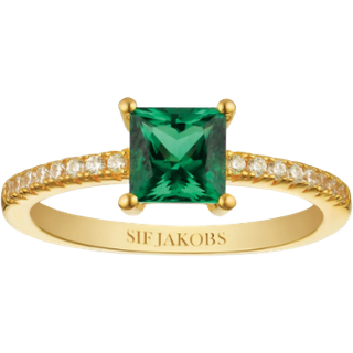 Ellera Ring, Guld/Grøn, Str. 54
