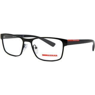 Prada Linea Rossa Mand PS 50GV LIFESTYLE DG01O1 Optiske stel Metal Sort Transparent Firkantet Normal