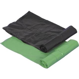 Affaldspose Rul-let Grøn og Sort 20 l 45x52 cm 25 ps/rl, 2 x 25 rll