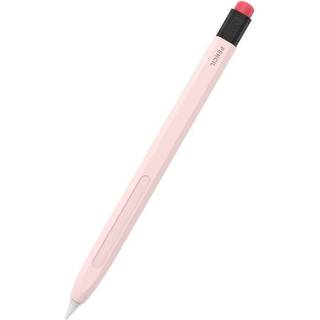 Apple Pencil 1 Gen. Fleksibelt Silikone Blyant Cover - Lyserød