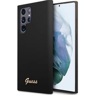 Guess Samsung Galaxy S23 Ultra Cover Liquid Silicone Metal Logo Sort