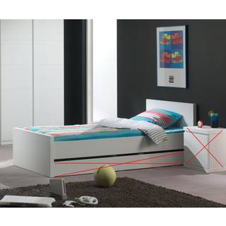 Enkeltseng 90x200 – Lara, hvid lakeret