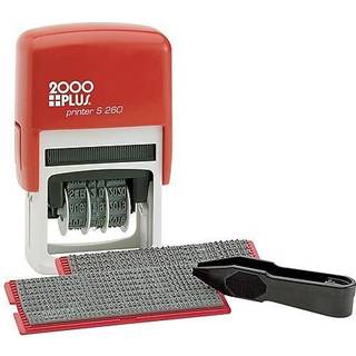 2000 plus selvindikende brugerdefineret frim?rkes?t 1 """" x 1-13/16 """" Impression Blue and Red Ink (010165)