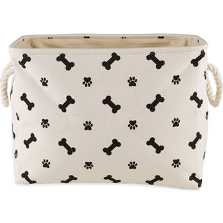 Knoglet tør petopbevaringssamling Paw and Bone Print Black Small Rectangle