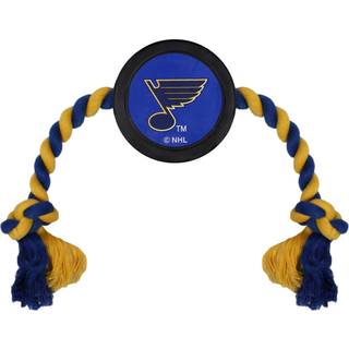 Frste slbelegetj i gummi og reb til hunde. St. Louis Blues NHL Pucklegetj til hunde og katte. Spil hockey med dit kledyr!