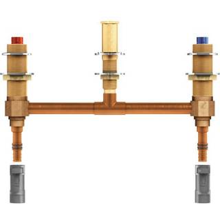 Moen 4797 To h?ndterer romersk karbadventil 10 """" Centers PEX med 1/2 """" CPVC -adaptere uafsluttet