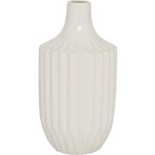Deco 79 keramisk randstruktur Vas 6 """" x 6 """" x 13 """" vit