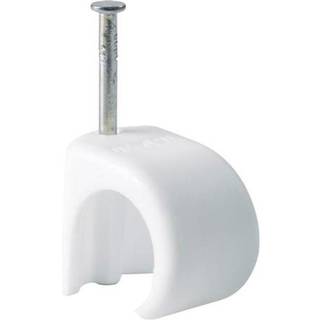 Kabelclips til 10-13mm kabel 45mm søm hvid - 100 stk.