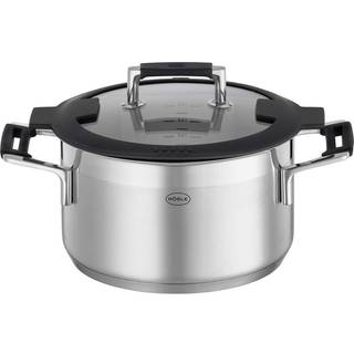 Rösle Silence PRO Kochtopf 20 cm - Edelstahl - Schwarz,Silber