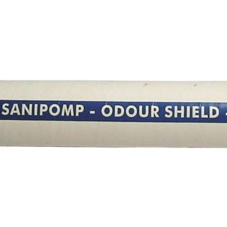 Toiletslange / sanitetsslange Hoses Technology SANIPOMP/EXTRA, diffusionstæt / 100% lugtfri, PVC-slange &amp; dobbelt stålspiral, 19 mm (3/4"), 1 meter, hvid