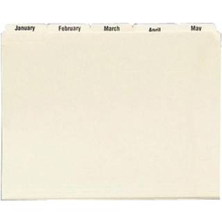Smeadindeksede filmapper m?nedligt (jan-dec) 1/5-sk?ret faner Assorterede positioner Letter St?rrelse Manila 1 S?t p? 12 (11765)