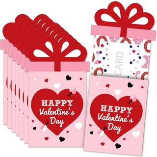 Stor prik af lykke samtalehjerter - Valentines Day Party Money and Gift Card Sleeves - Nifty Gifty Card indehavere - Sæt på 8